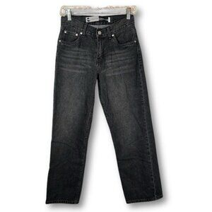 Levi's Silver Tab Women's Size 14 Reg Black Mid-Rise Stay Loose Straight Cotton